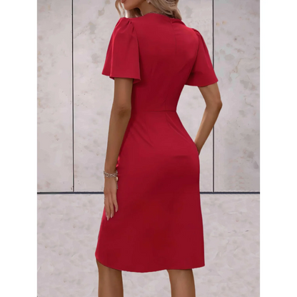 Sienna | Flowy Wrap Midi Dress – Feminine & Effortless | Momount