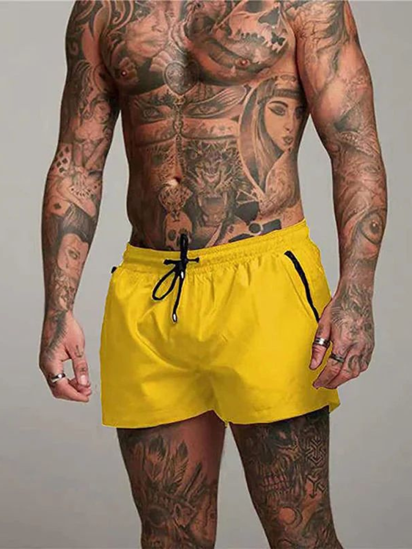 Momount Men Swim Shorts – Drawstring Slim Fit Mid Length Summer