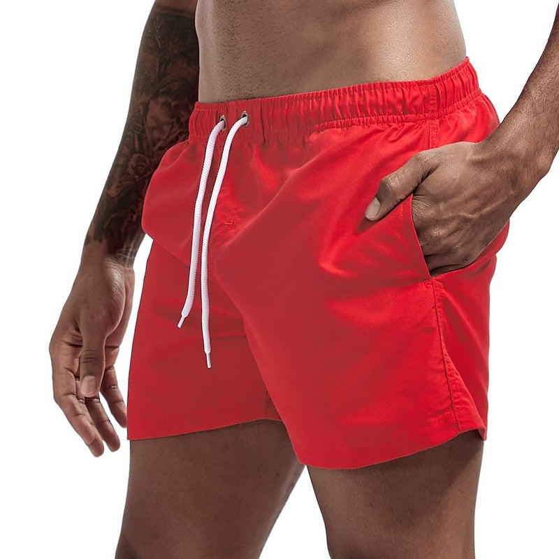 Momount Men Swim Shorts – Drawstring Quick Dry Elastic Waist Beach