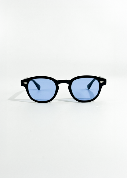 Isadora | Vintage Blue Tinted Round Sunglasses