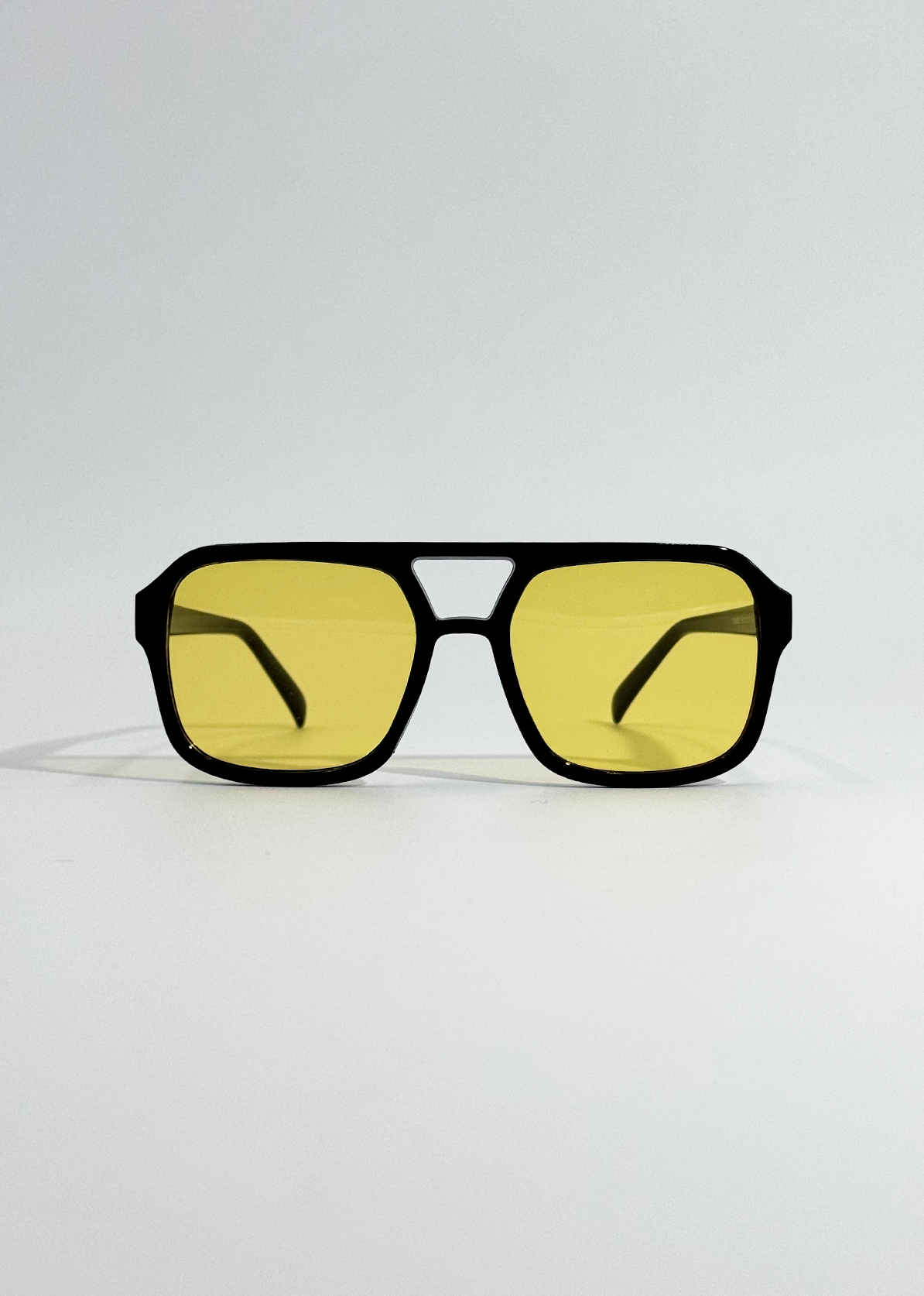 Minerva | Vintage Yellow Lens Aviator Sunglasses