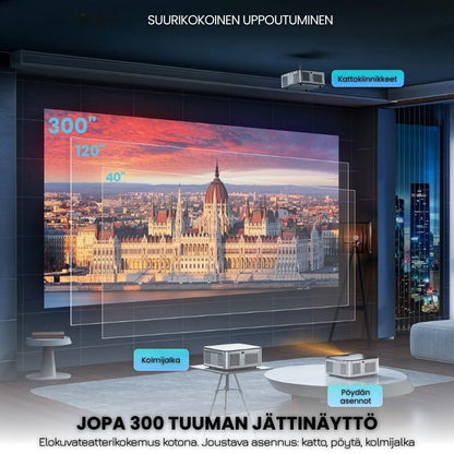 Intelligenter Full HD-Projektor – 1100 ANSI Lumen, Android 9.0, Autofokus, Wi-Fi 5G, Bluetooth 5.1 