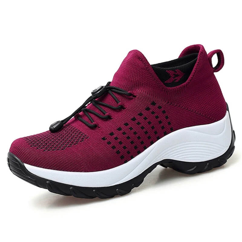 Celestine | Comfort Knit Elastic Platform Sneakers