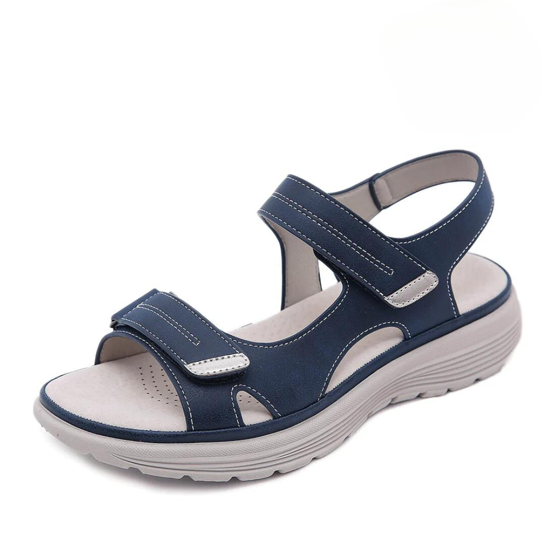 Momount Women Comfort Sandals Velcro Strap Casual Summer Orthopedic Cushioned Support Lightweight Open Toe Walking Design