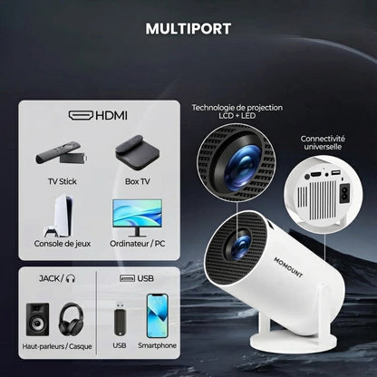 4K-fähiger Beamer – WLAN und Bluetooth