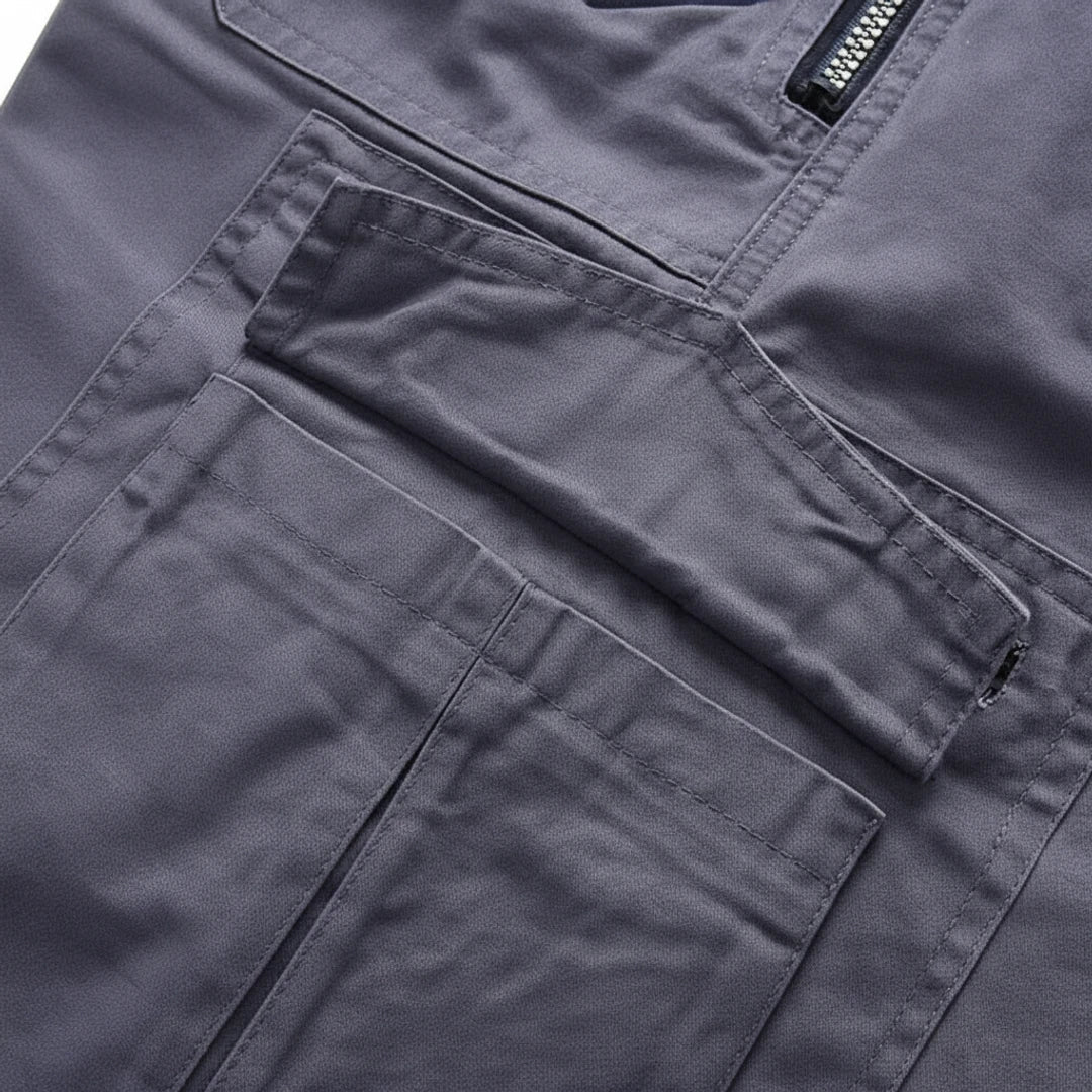 Momount Men Cargo Shorts – Multi-Pocket Zip D-Ring Knee Length Tactical