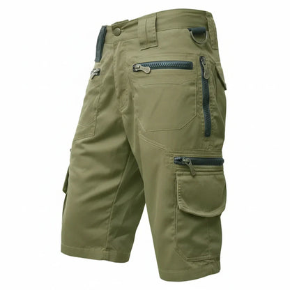Momount Men Cargo Shorts – Multi-Pocket Zip D-Ring Knee Length Tactical