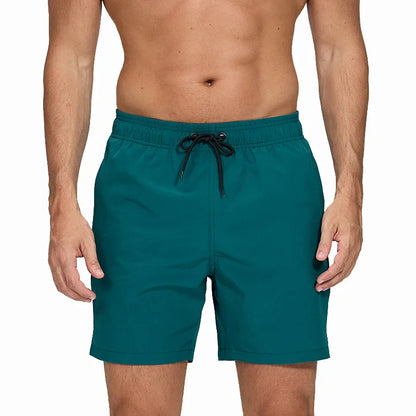 Momount Men Swim Shorts – Elastic Waist Mesh Liner Drawstring Pocket