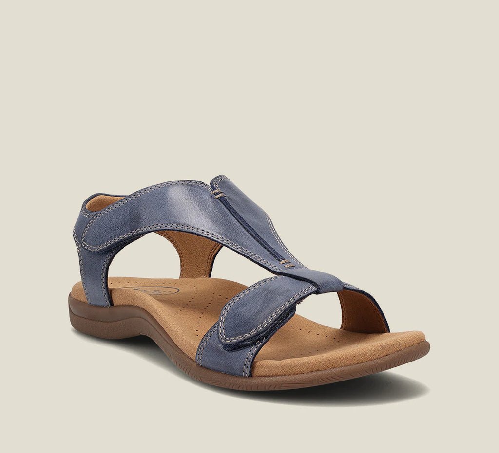 Momount Women Orthopedic Sandals – Leather Velcro Arch Support Walking
