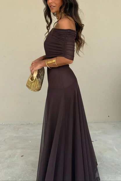 Ariadne | Chic Draped One Shoulder Ruched Sleeveless Summer Maxi Dress