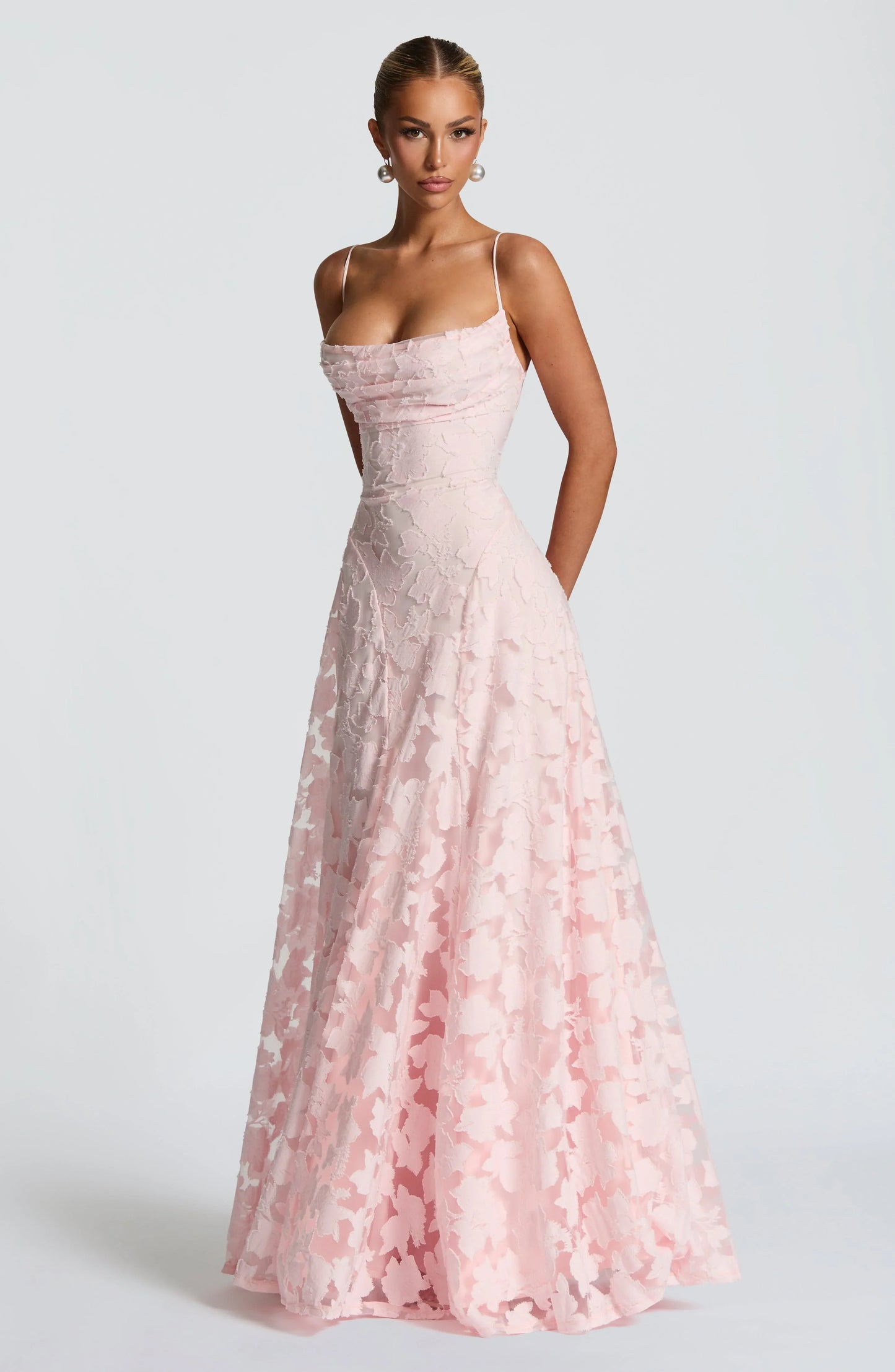 Auriana | Romantic Floral Square Neck Strappy Summer Maxi Dress