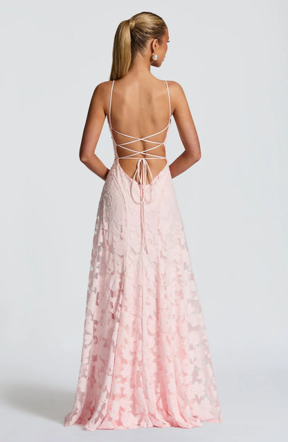 Auriana | Romantic Floral Square Neck Strappy Summer Maxi Dress