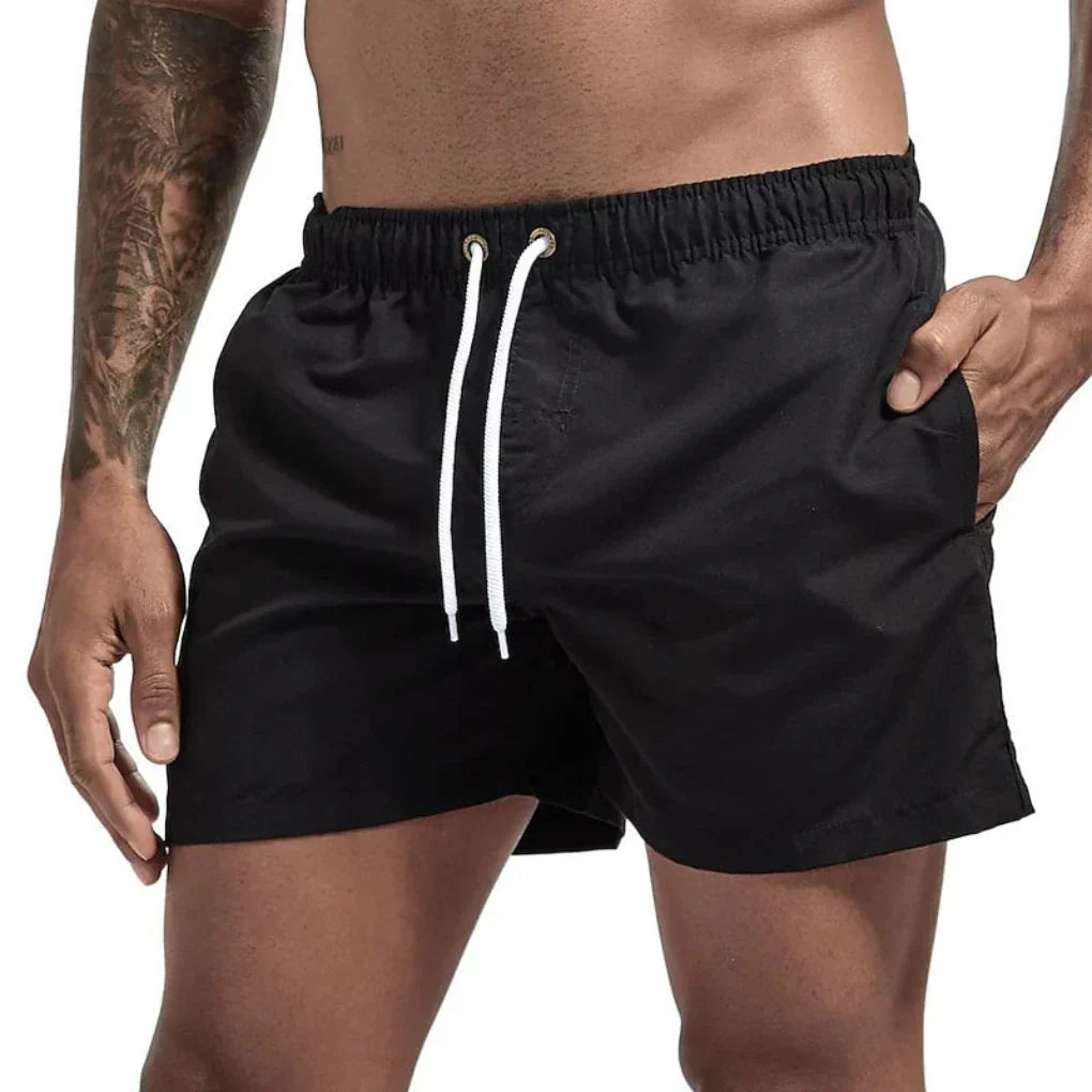 Momount Men Swim Shorts – Drawstring Quick Dry Summer Elastic Waist